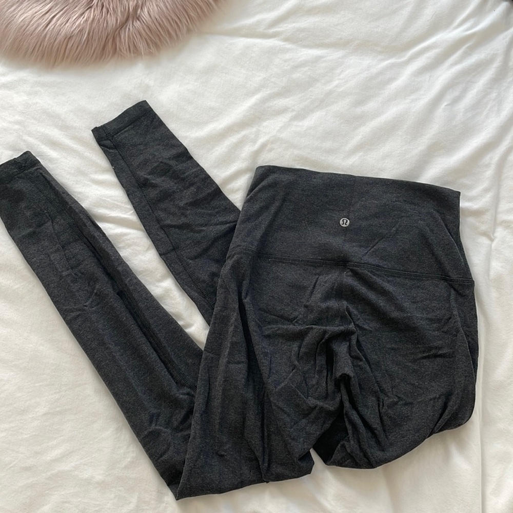 Lululemon heather gray cotton leggings